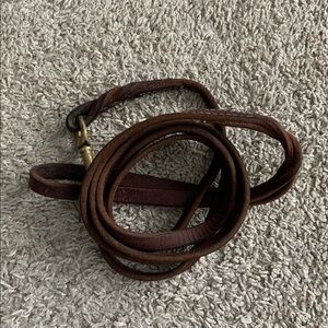 Italian Leather Dog Leash 74 inches.0.5 inch wide